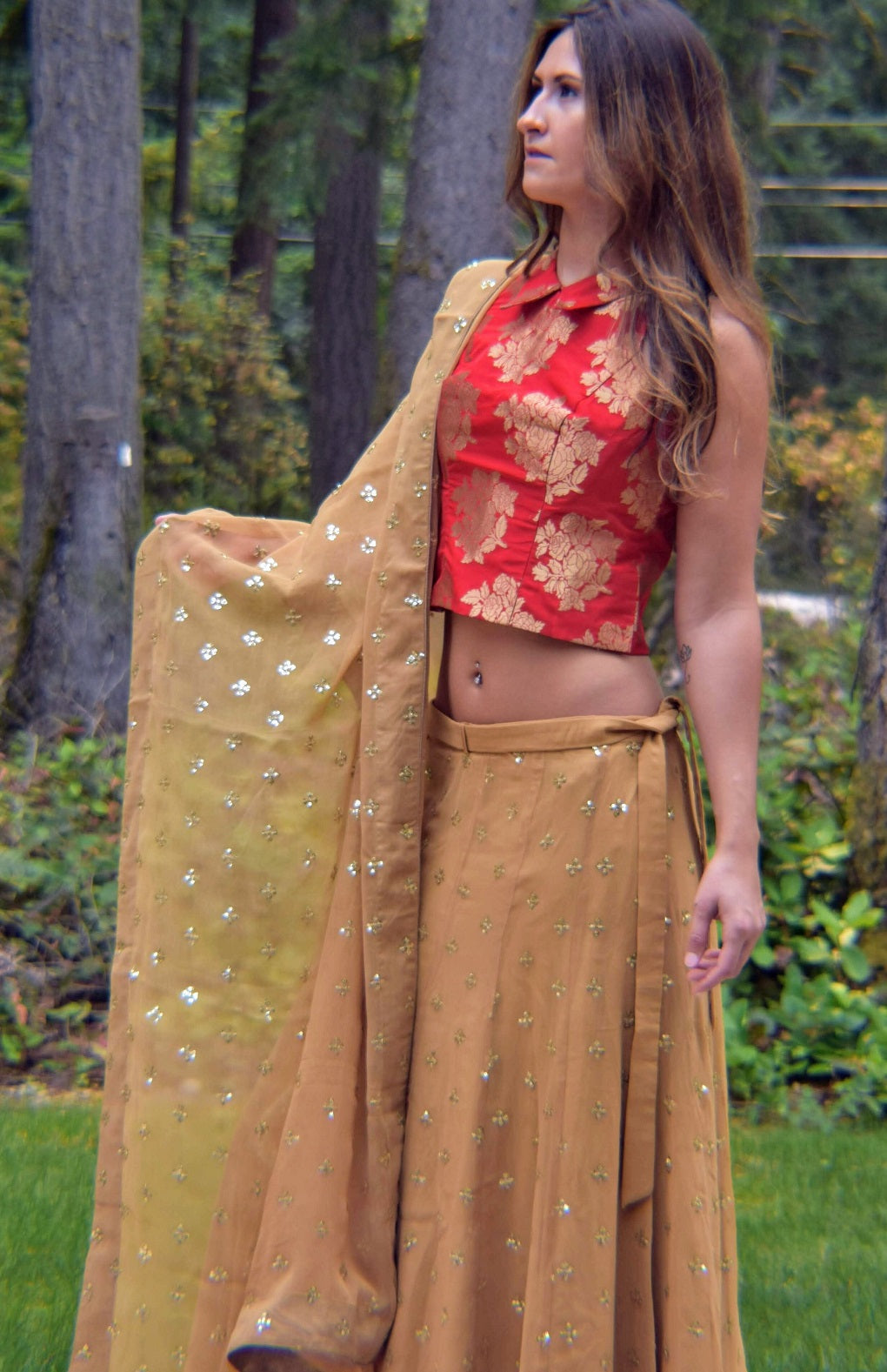 Baroda Wrap Lehenga Set