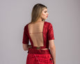Red Pleated Lehenga