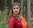 Red Pleated Lehenga