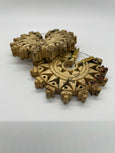 Huge Statement Wooden Carved Earrings