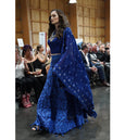 3 Piece Royal Blue Patchwork Lehenga Set
