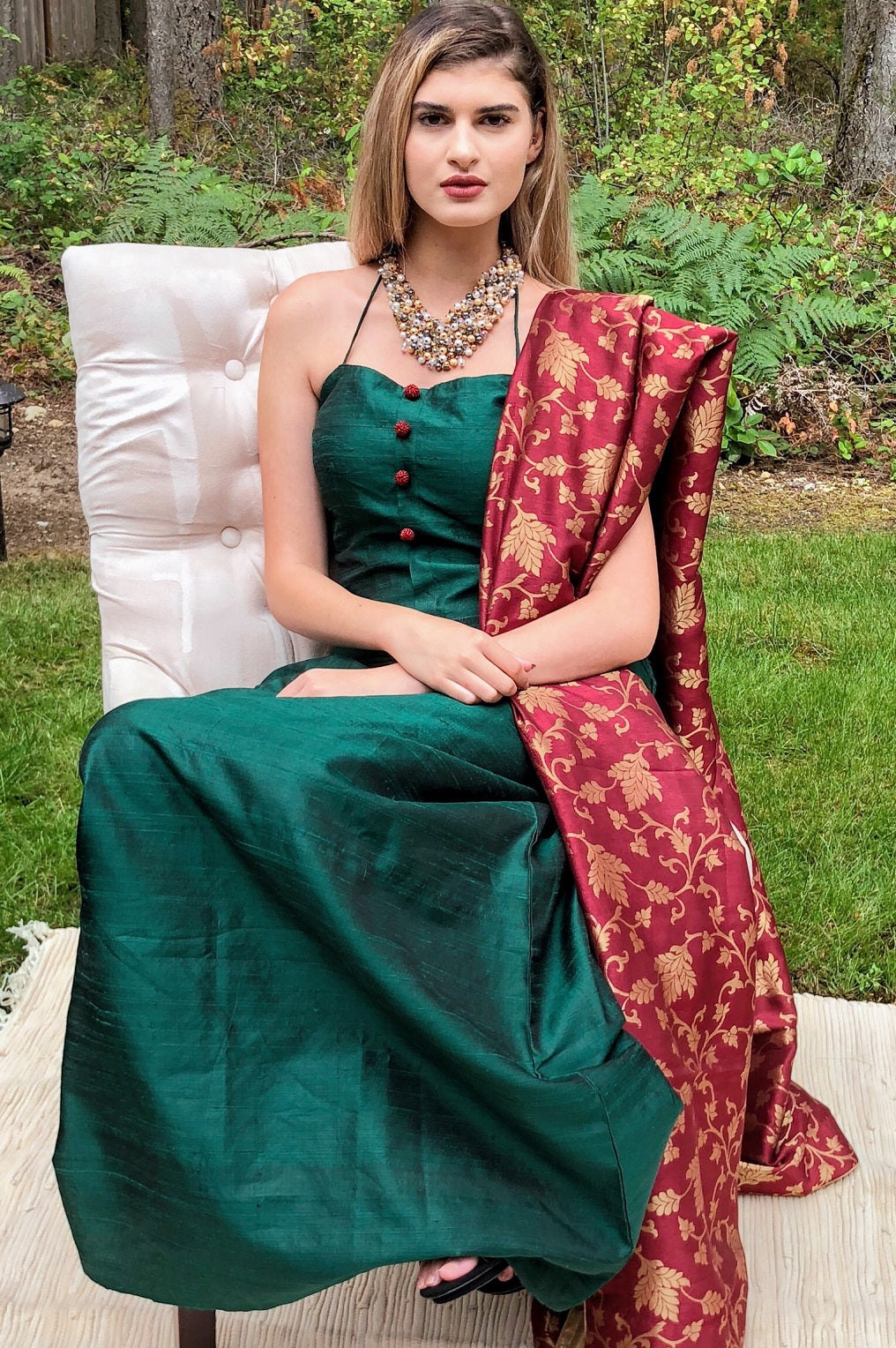 Royal Raw Silk Versatile Gown