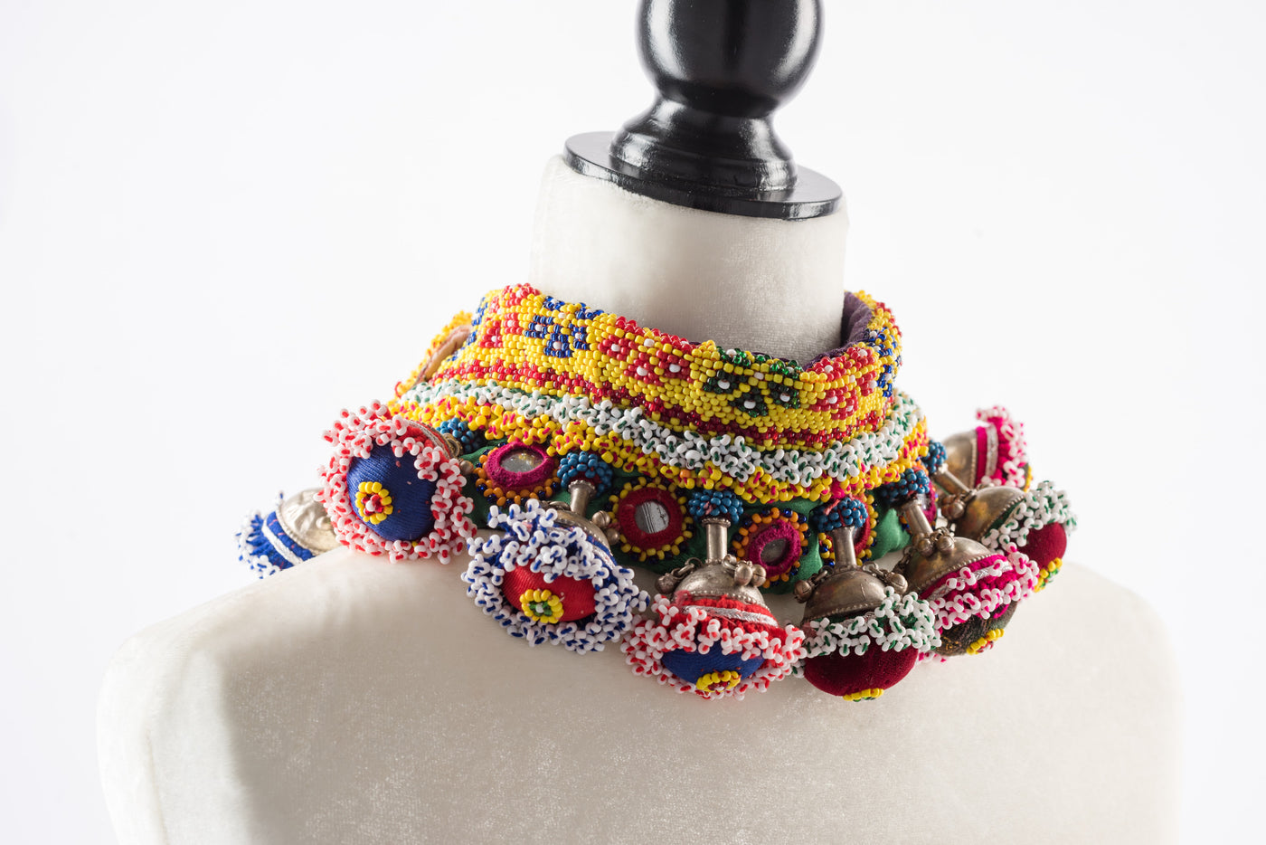 Beaded Choker Necklace with Bells