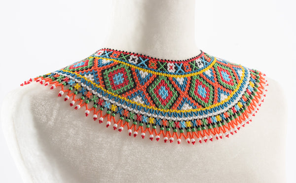 Beaded Lace Round Collar Necklace