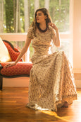 3 Piece Jacquard Print Silk Lehenga Set